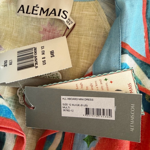 Alemais All Aboard  Linen  Mini Dress - Picture 6 of 7